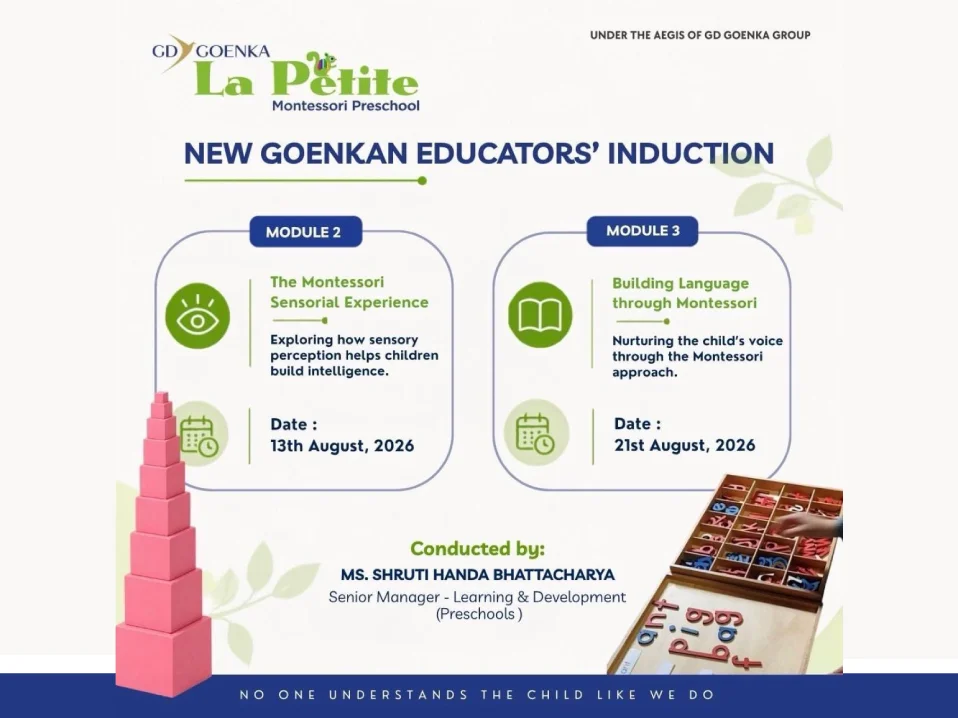 New Goenkan Educators’ Induction – Montessori Sensorial & Language
