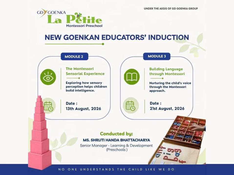 New Goenkan Educators’ Induction – Montessori Sensorial & Language